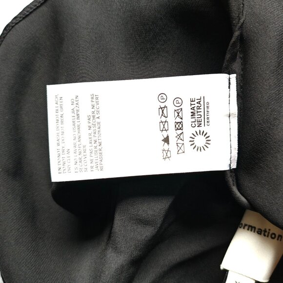 REFORMATION Monica Silk Top in Black, size XS - Picture 8 of 8